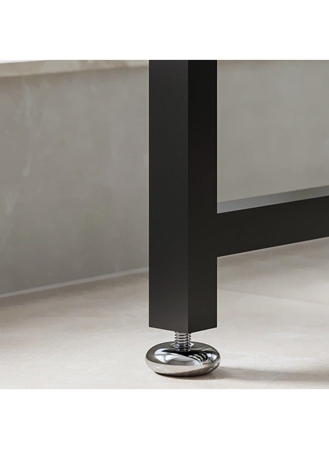 بيوينتي حامل نباتات معدني ثلاثي الطوابق للداخل والخارج، مقاوم للماء، قابل للتكديس ومتين، رف نباتات طويل لحامل أزهار، مناسب للحديقة أو عرض النباتات، باللون الأسود. - Image 5